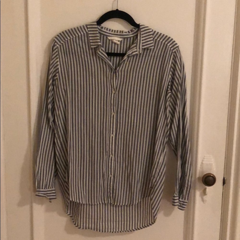 H&M striped button down, size 4 (small)
